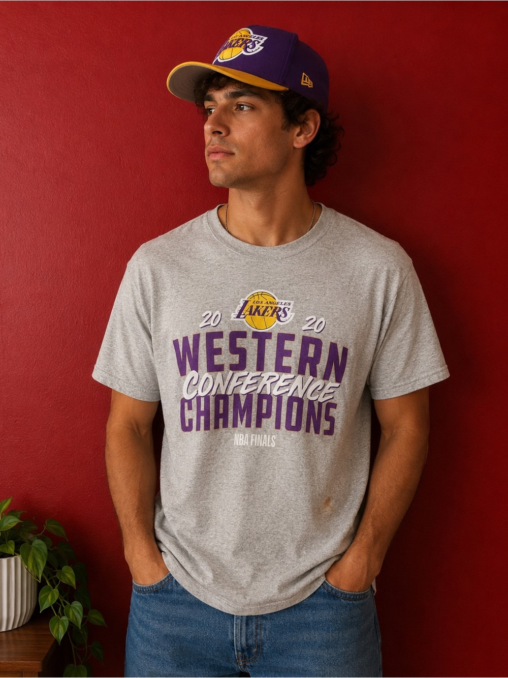 NBA Gray Graphic Interior Neck Print Tee